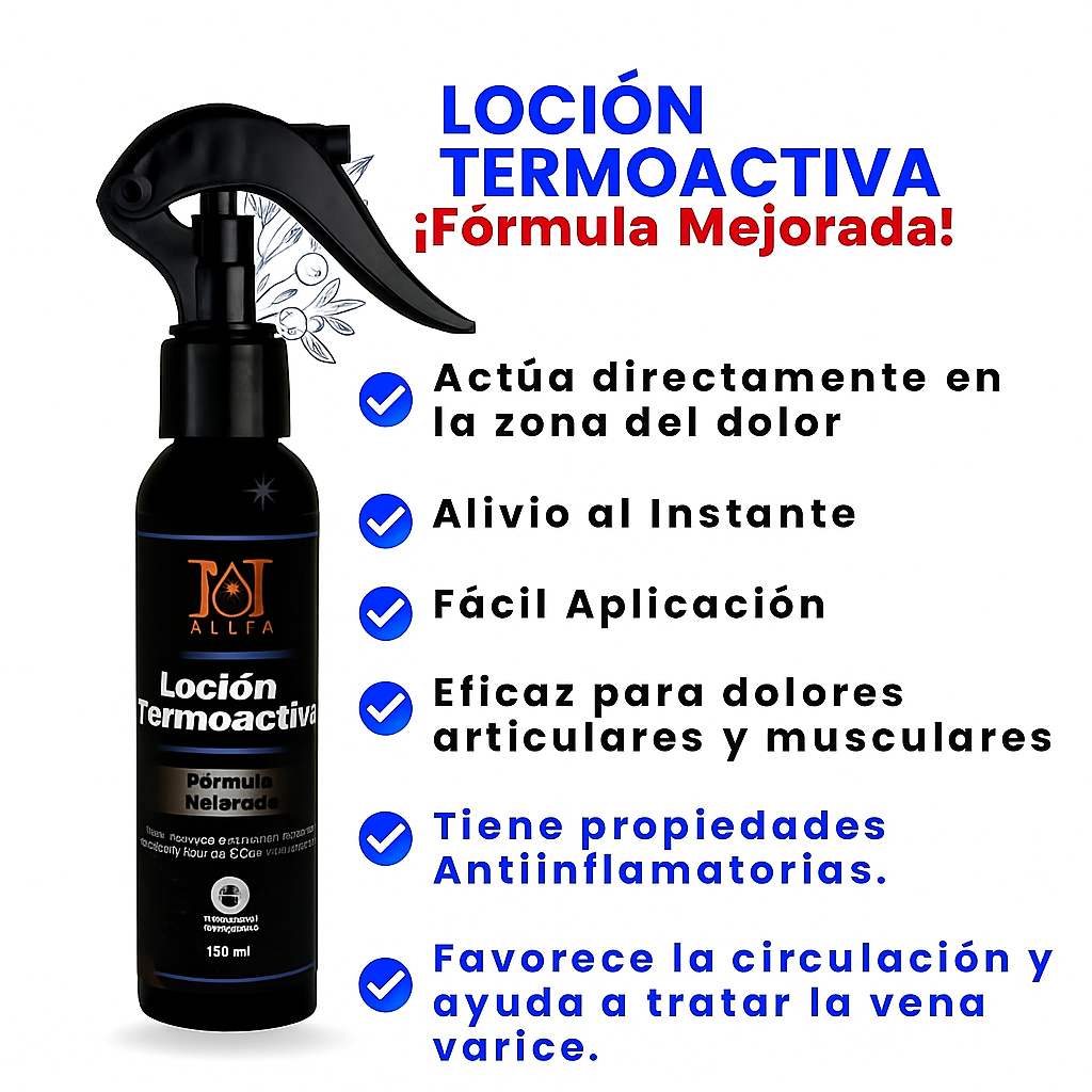Loción termoactiva/ Alivia tus dolores